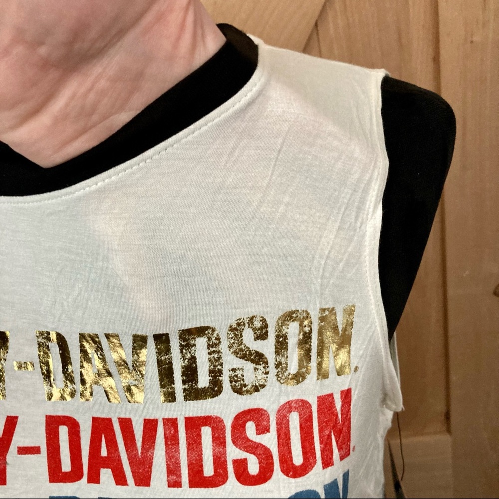 Harley-Davidson Women’s Sheer Ivory Tank Top NWT - Picture 7 of 10